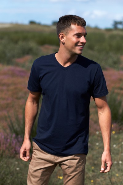 Fairtrade Bio-Baumwolle Herren V-Neck T-Shirt